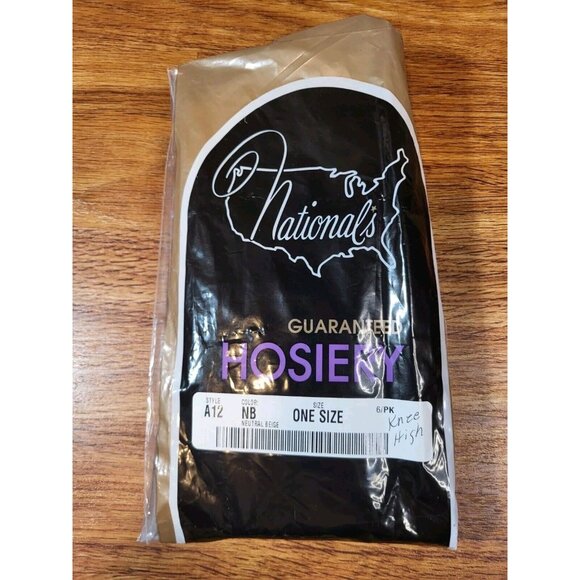 Nationals Guaranteed Hosiery A12 Neutral Beige 6 Pack - Picture 1 of 2